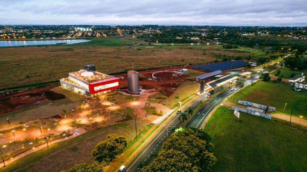 Una vista aérea del polo tecnológico Silicon Misiones que el gobierno de esta provincia construyó cerca de Posadas.