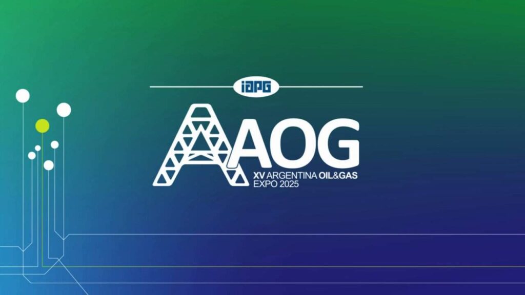 Logo oficial de la XV Argentina Oil & Gas Expo 2025, organizada por el IAPG.