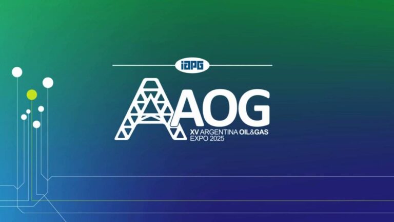 Logo oficial de la XV Argentina Oil & Gas Expo 2025, organizada por el IAPG.